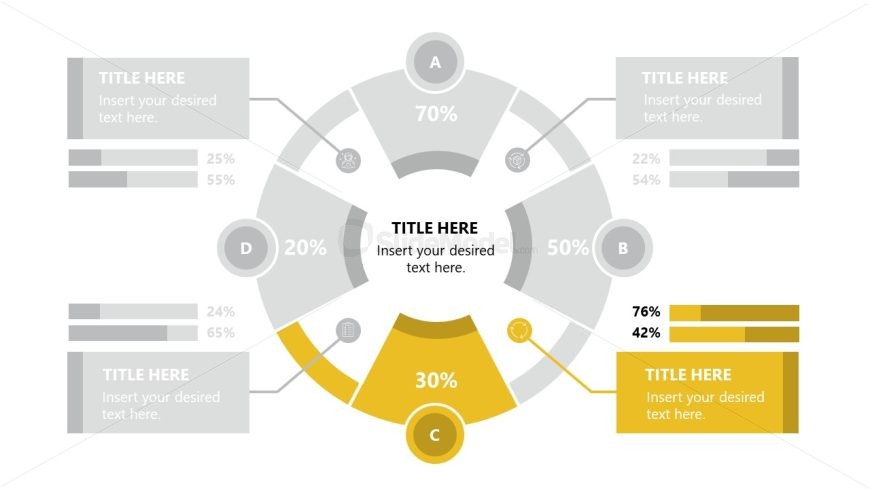 Editable 4-Step Diagram Slide 