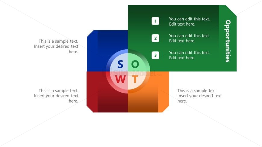 Animated SWOT Analysis Presentation Slide