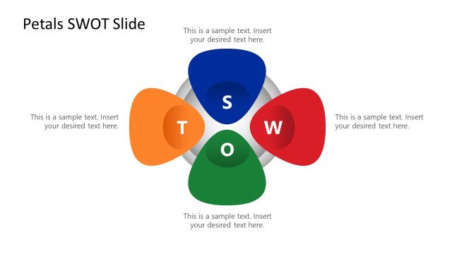 Customizable Petals SWOT Analysis Slide