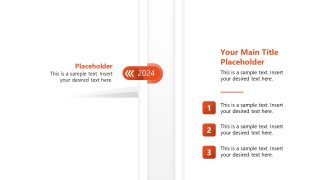 PPT Presentation Template for 6-Year Vertical Timeline