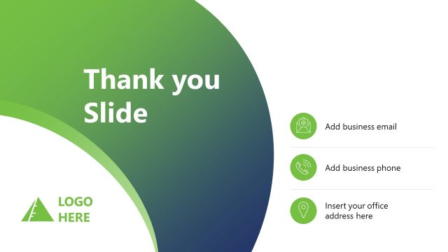 Thank You Slide –  Sustainability Strategy Template for PPT Presentation