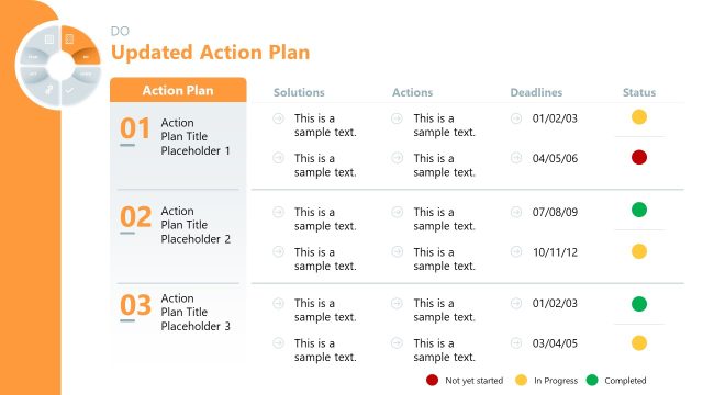 Updated Action Plan Slide for PPT Template