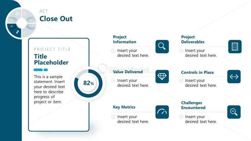 Customizable PDCA Presentation Slide 