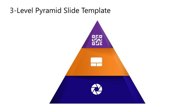 3-Level Colorful Pyramid Template for PowerPoint