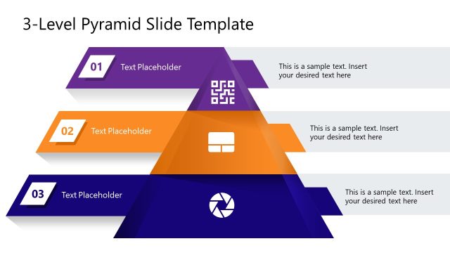 3-Level Colorful Pyramid Slide Template