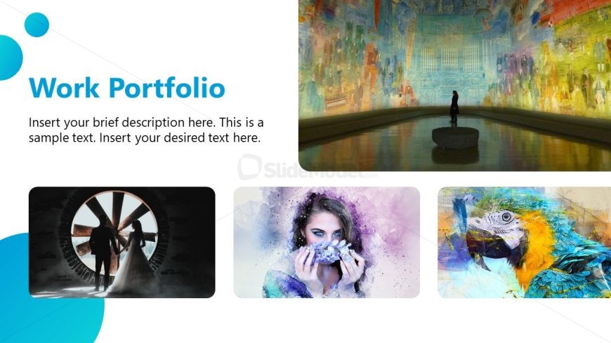 About Me PPT Template Slide for Work Portfolio