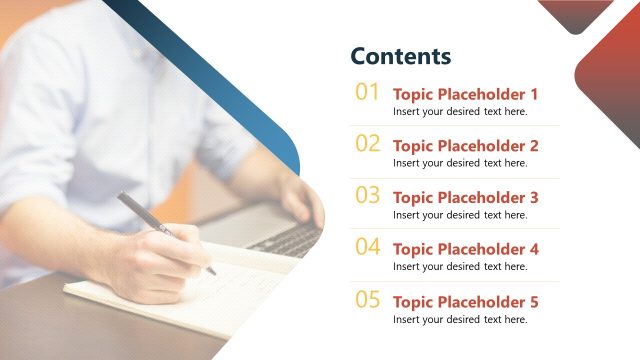 Editable Slide for Showing Presentation Contents