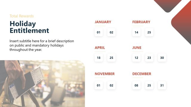 Holiday Entitlement Rewards Slide – Staff Handbook Template