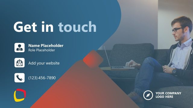 Get In Touch Slide for Presentation – Staff Handbook Template