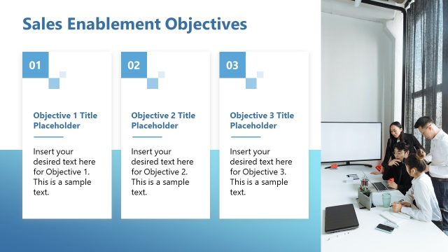 Sales Enablement Objectives PPT Template Slide