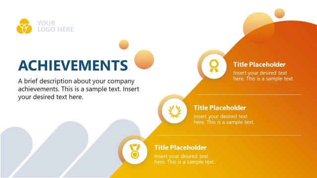 Slide with Infographics for Achievements Presentation