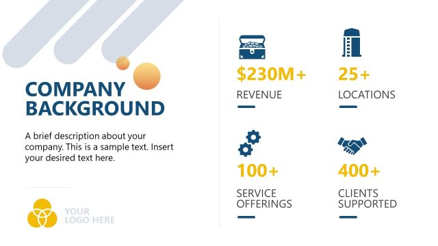 Company Background Slide with Engaging Infographics