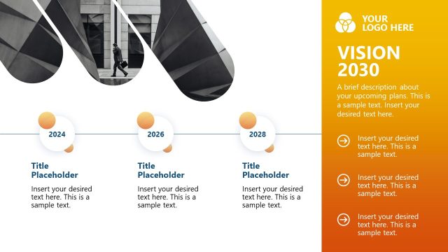 Our Vision Timeline Slide – Company Profile Presentation