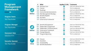 Program Management Framework - Program Management Slide 