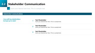 Slide for Stakeholder Communication - Program Management 