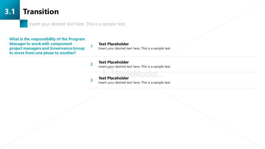 Program Management Template - Transition Slide