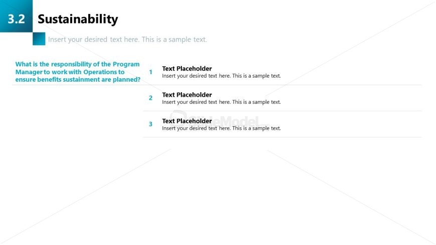 Program Management Slide for Sustainability