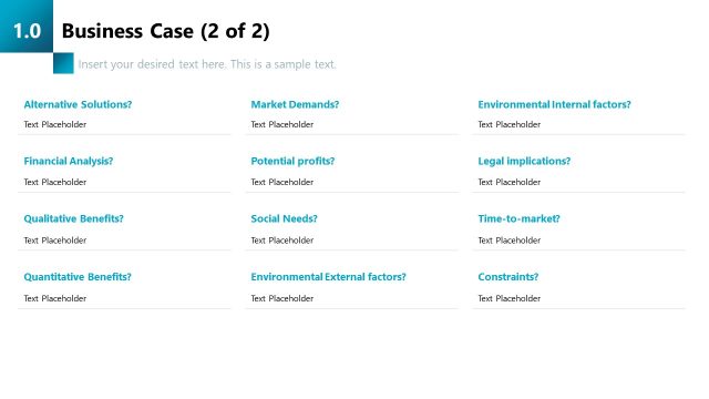 Business Case PowerPoint Slide – Program Management Template