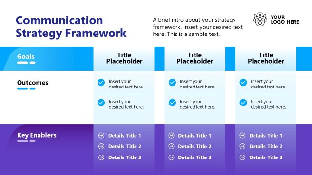 Communication Strategy Template for PowerPoint