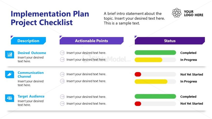 Communication Strategy Slide Template