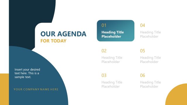 Editable Agenda Slide with Spotlight Effect