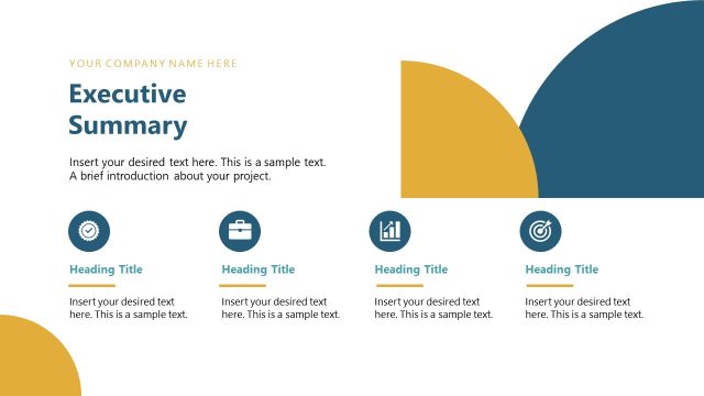 Executive Summary Presentation Slide – Project Proposal Template