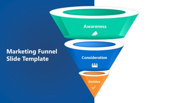 3-Stage Marketing Funnel Template for PowerPoint