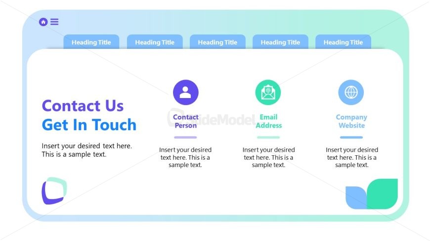 Storyline Course PPT Contact Us Slide