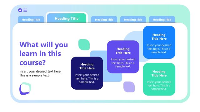 Learning Objectives Slide – Storyline Course PPT Template