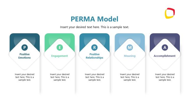 Five Diamond Shapes with Gradient Colors