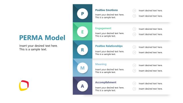 Editable PERMA Model Template – Vertical Rows Diagram