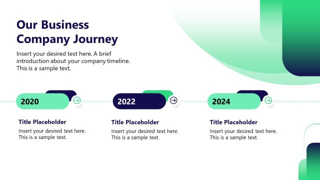 Our Business Company Journey Slide for Pitch Deck