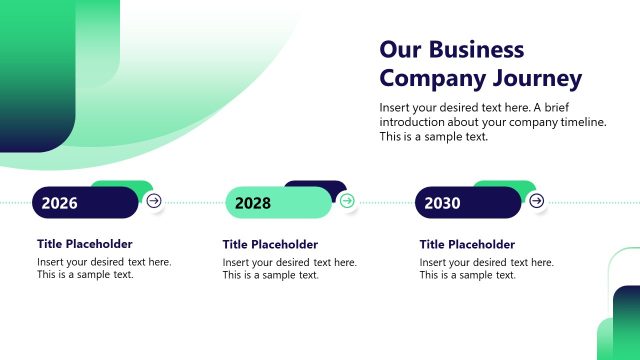 Our Business Company Journey Slide for Pitch Deck Template