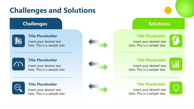Challenges and Solutions Slide for Annual Report PPT Template