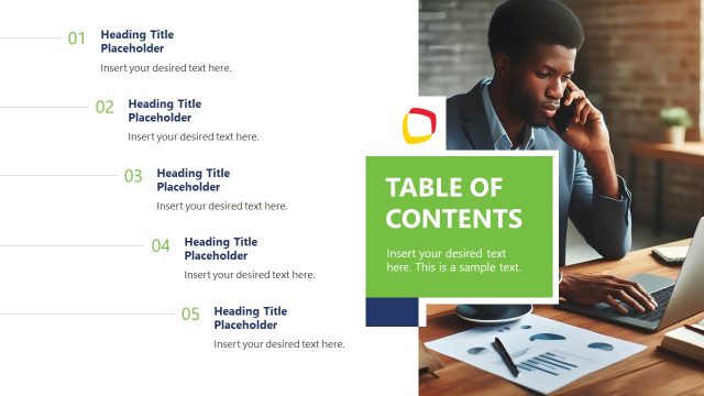 Animated Table of Contents Slide Template