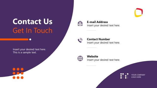 Contact Us – Get in Touch PPT Slide