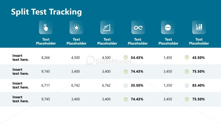 Editable Split Test PPT Template 