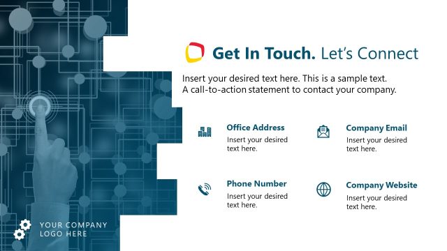 Get In Touch Slide with Icons