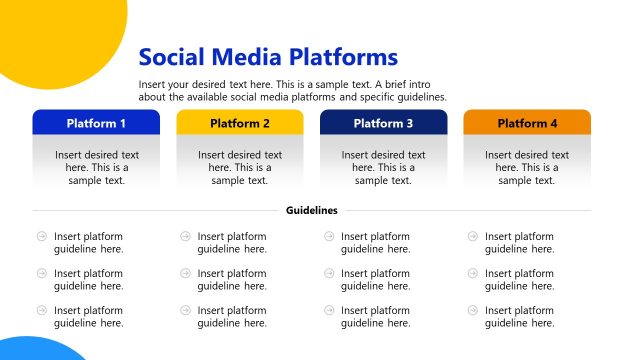 Social Media Platforms Template Slide