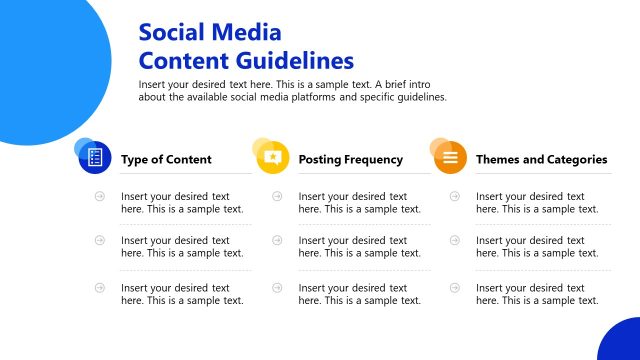 Social Media Content Guide for Presentation