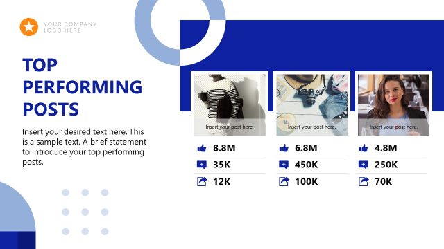 Top Performing Posts Slide – Influencer Social Media Kit Template