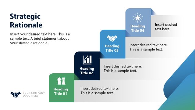 Strategic Rationale Step Diagram Slide