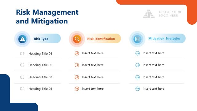 Risk Management and Mitigation PPT Template Slide
