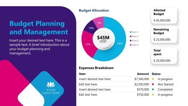 Budget Planning and Management Presentation Slide