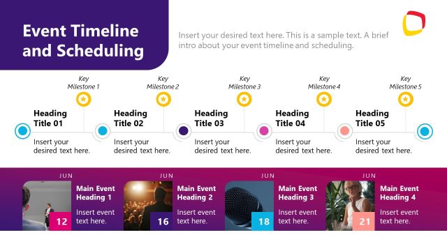 Event Timeline and Scheduling PPT Slide