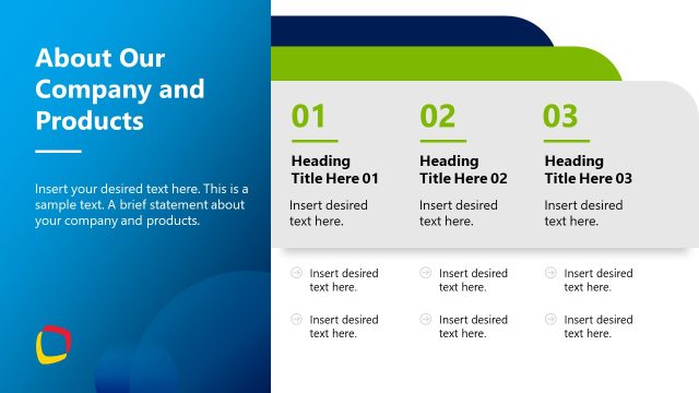 About Our Company and Products Slide