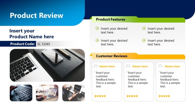 Product Reviews Slide for Product Catalog Template