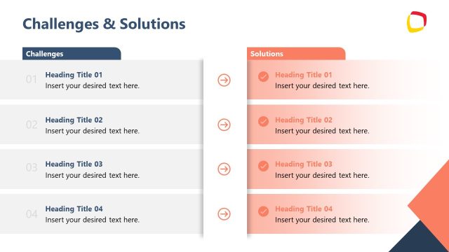 Challenges and Solutions Slide for Omnichannel Presentation Template