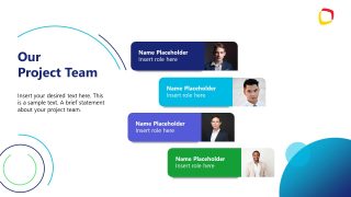 Slide with Image Placeholders to Present Team Members