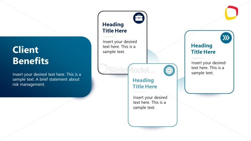 Three Sections PowerPoint Template Slide 